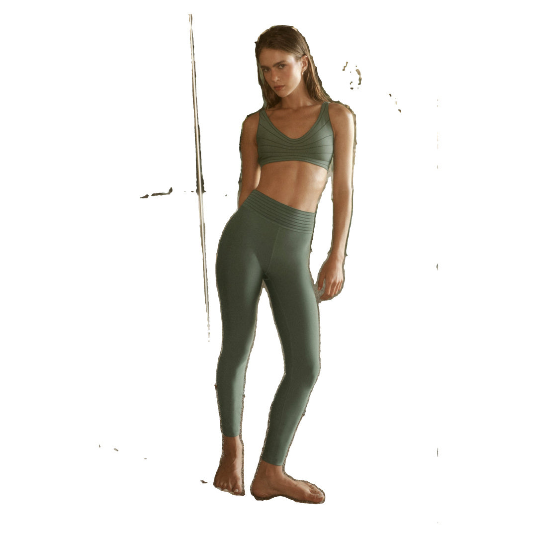 ALO Airlift High-Waist 7/8 Lotus Legging - Bamboo Green