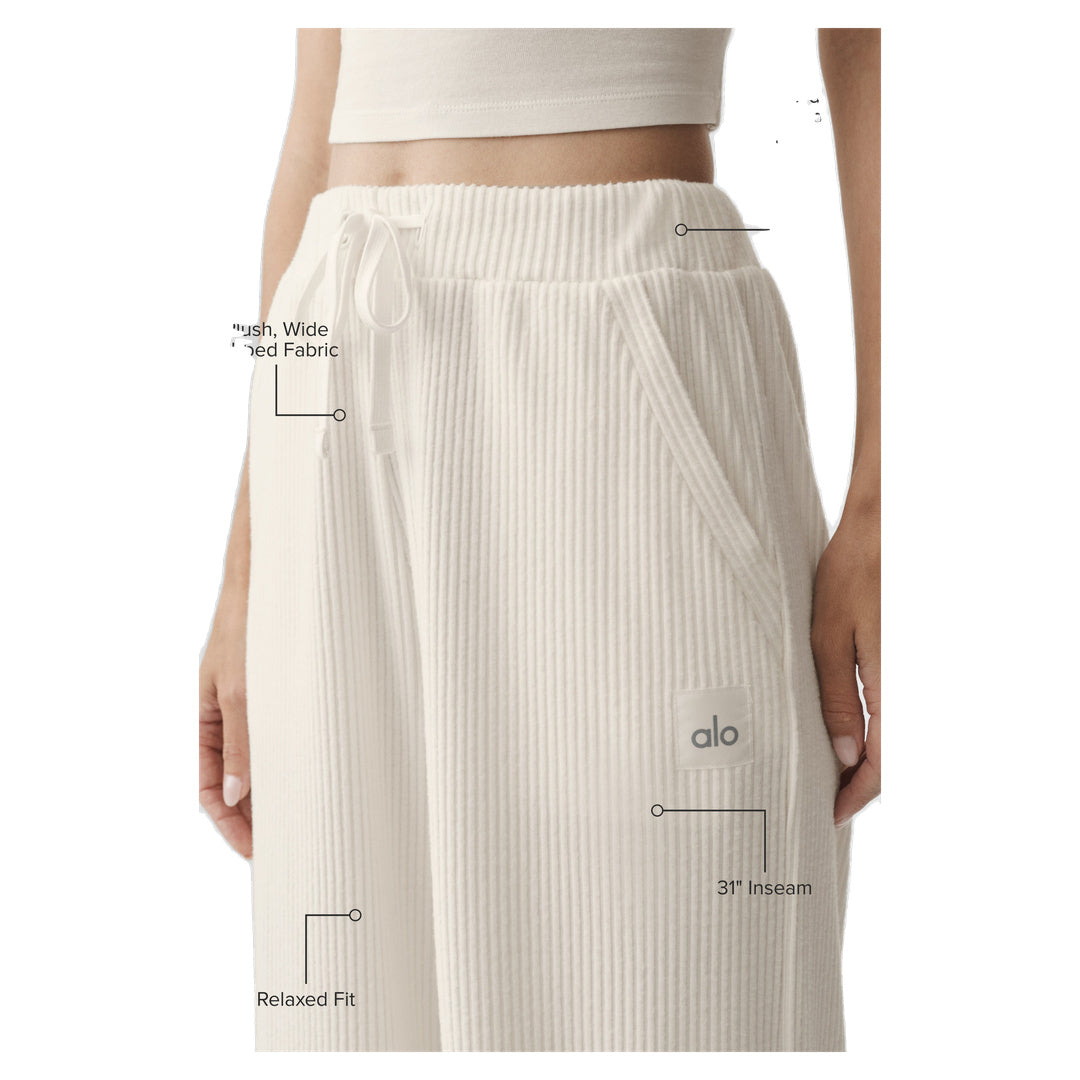 ALO Muse Wide Leg Pant - Ivory