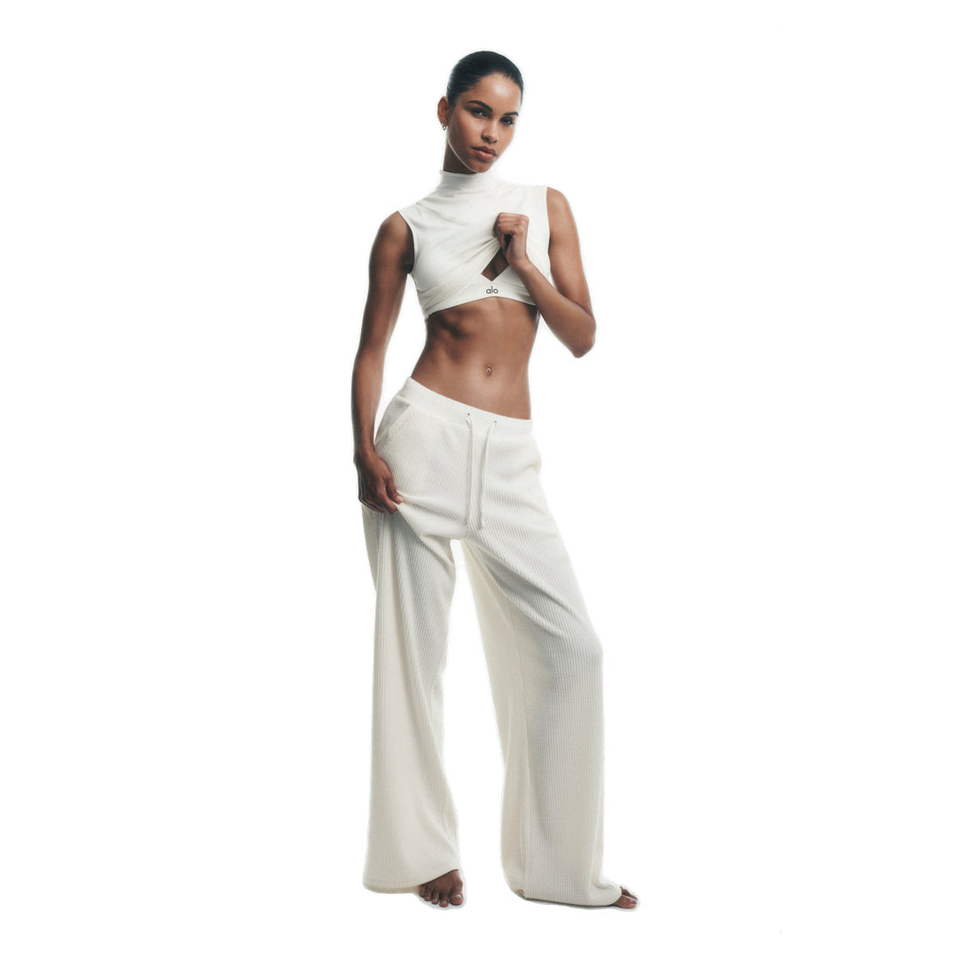 ALO Muse Wide Leg Pant - Ivory