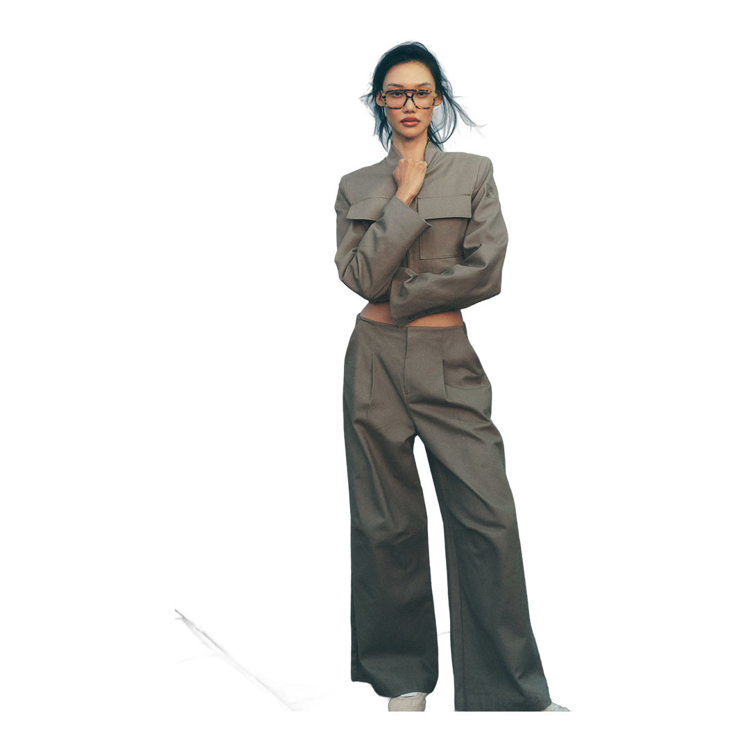 alo High-Waist Main Character Wide Leg Trouser - Light Cocoa