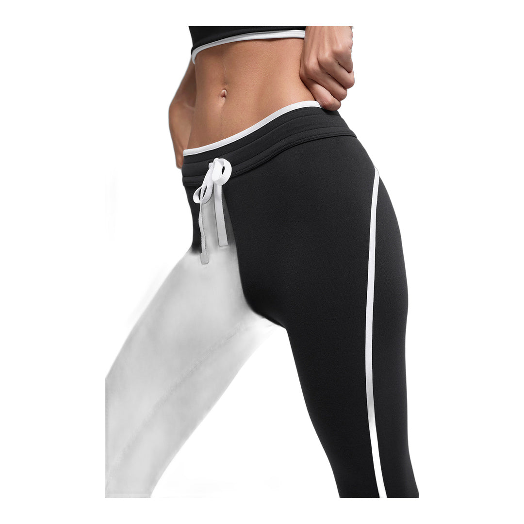 alo Airbrush High-Waist Race Pace 7/8 Legging - Black/White
