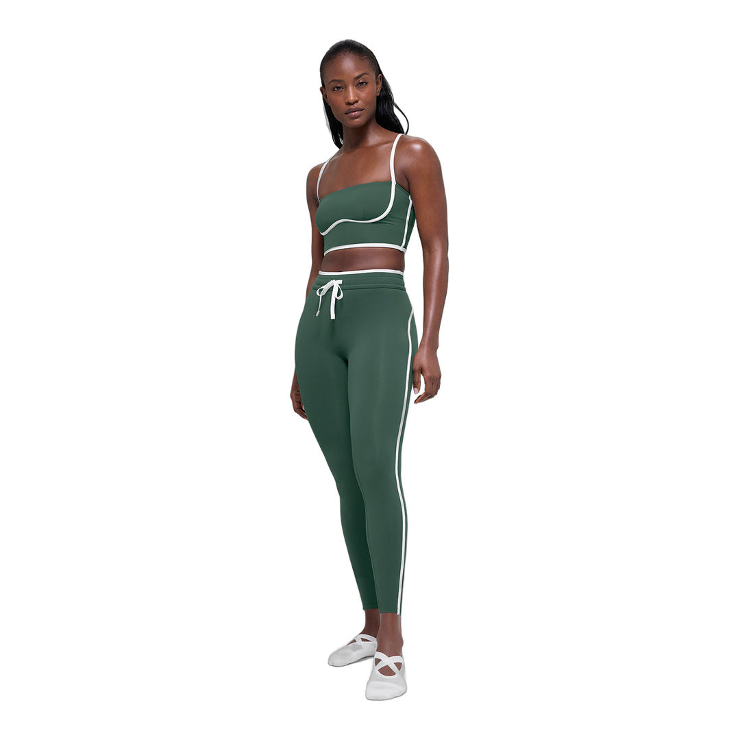 alo Airbrush High-Waist Race Pace 7/8 Legging - Clover Green/White