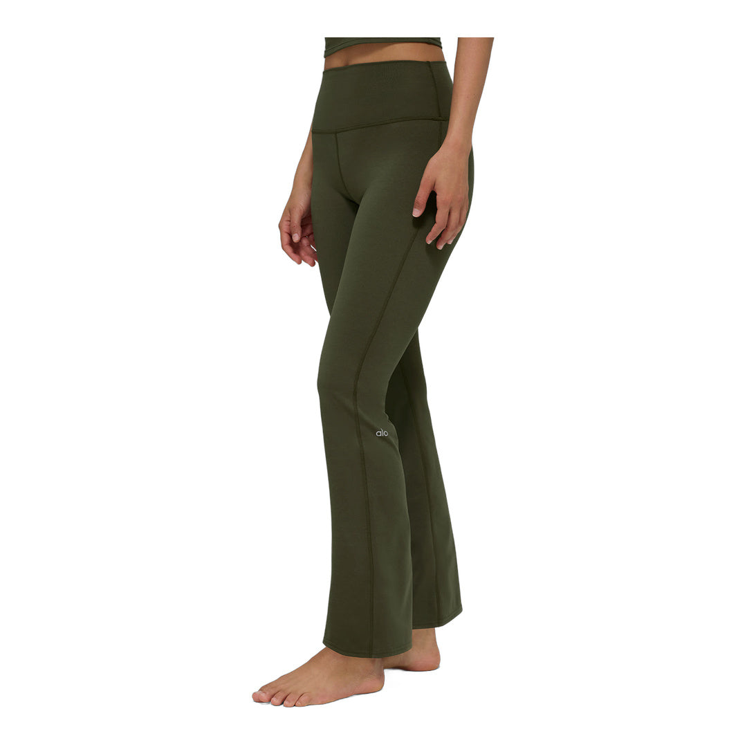 alo ALO Softsculpt High-Waist 7/8 Bootcut Legging - Green Olive