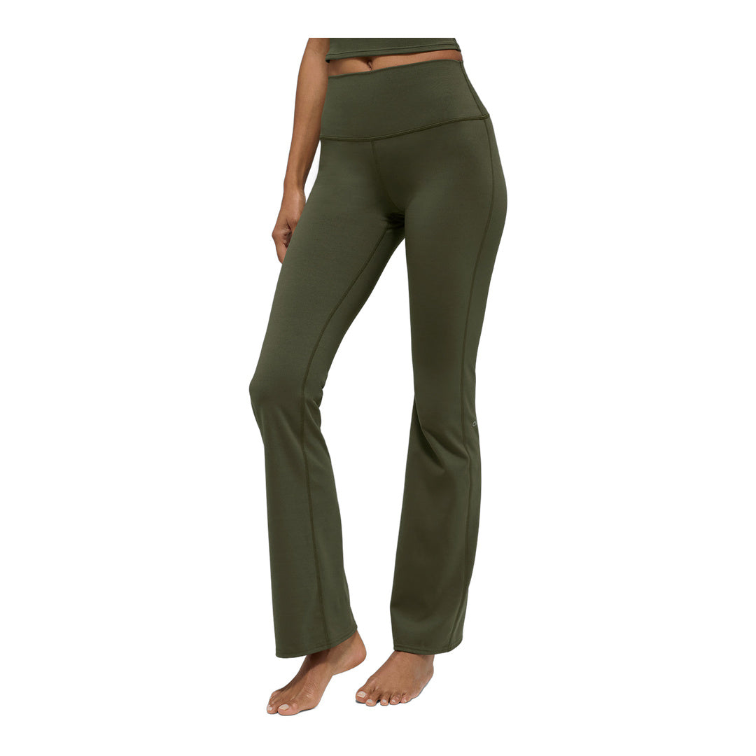 alo ALO Softsculpt High-Waist Bootcut Legging - Green Olive