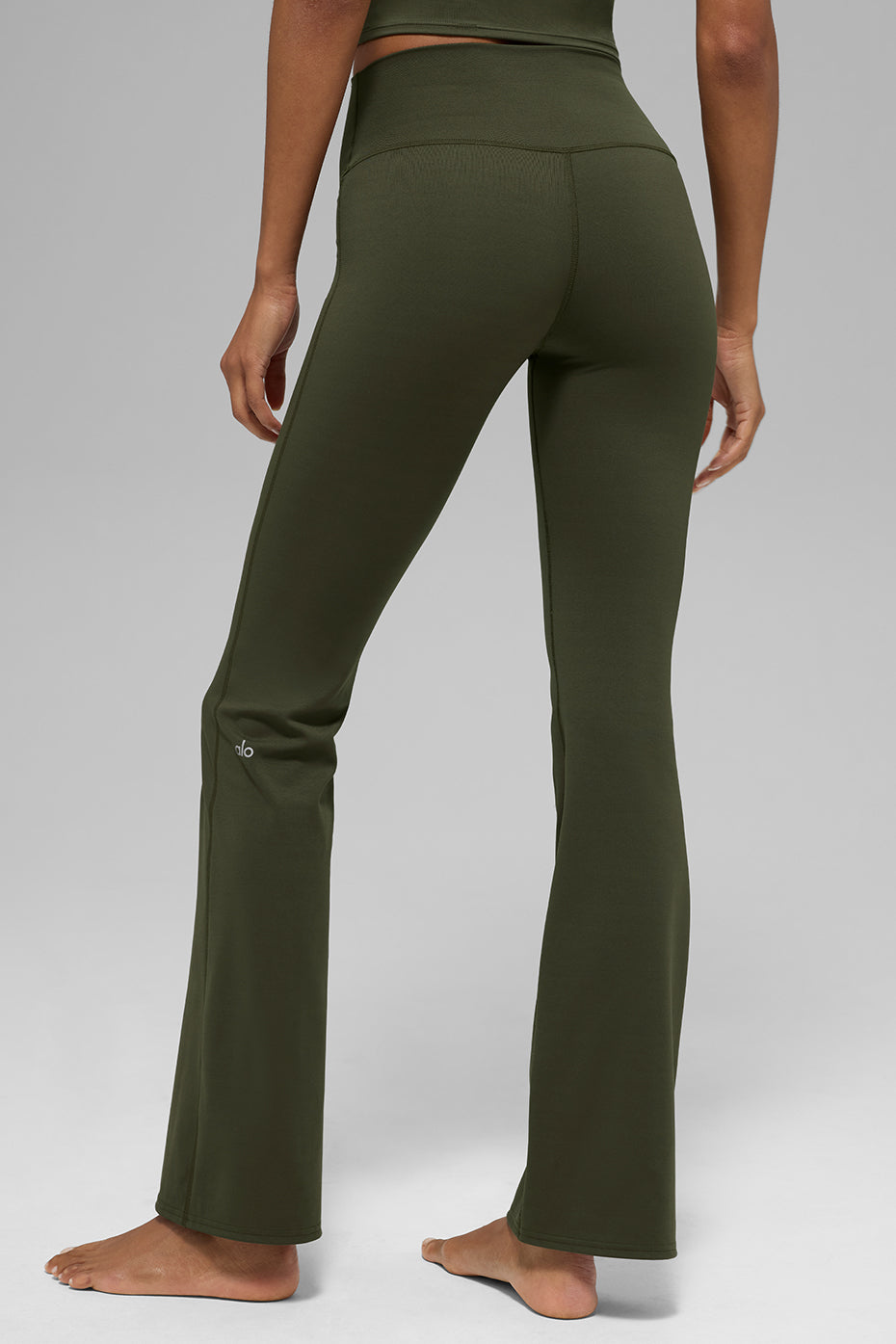 alo ALO Softsculpt High-Waist Bootcut Legging - Green Olive
