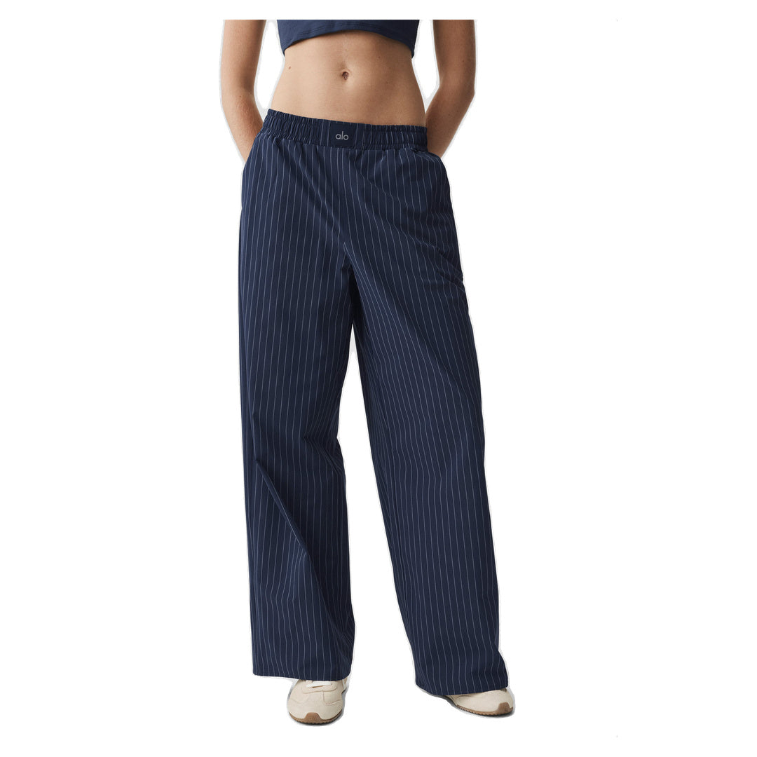 ALO Pinstripe Daylight Boxer Pant (Regular) - Navy/Ivory