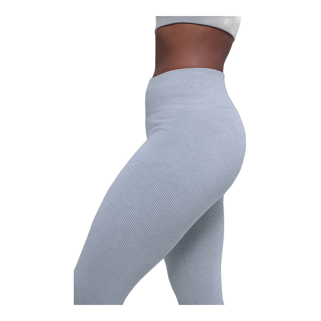 alo Seamless High-Waist Two Tone Rib Legging - Winter Frost Heather