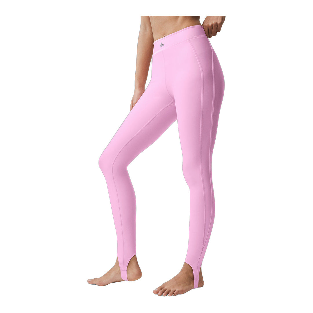 alo Airlift High-Waist Love Language Stirrup Legging - Candy Heart Pink