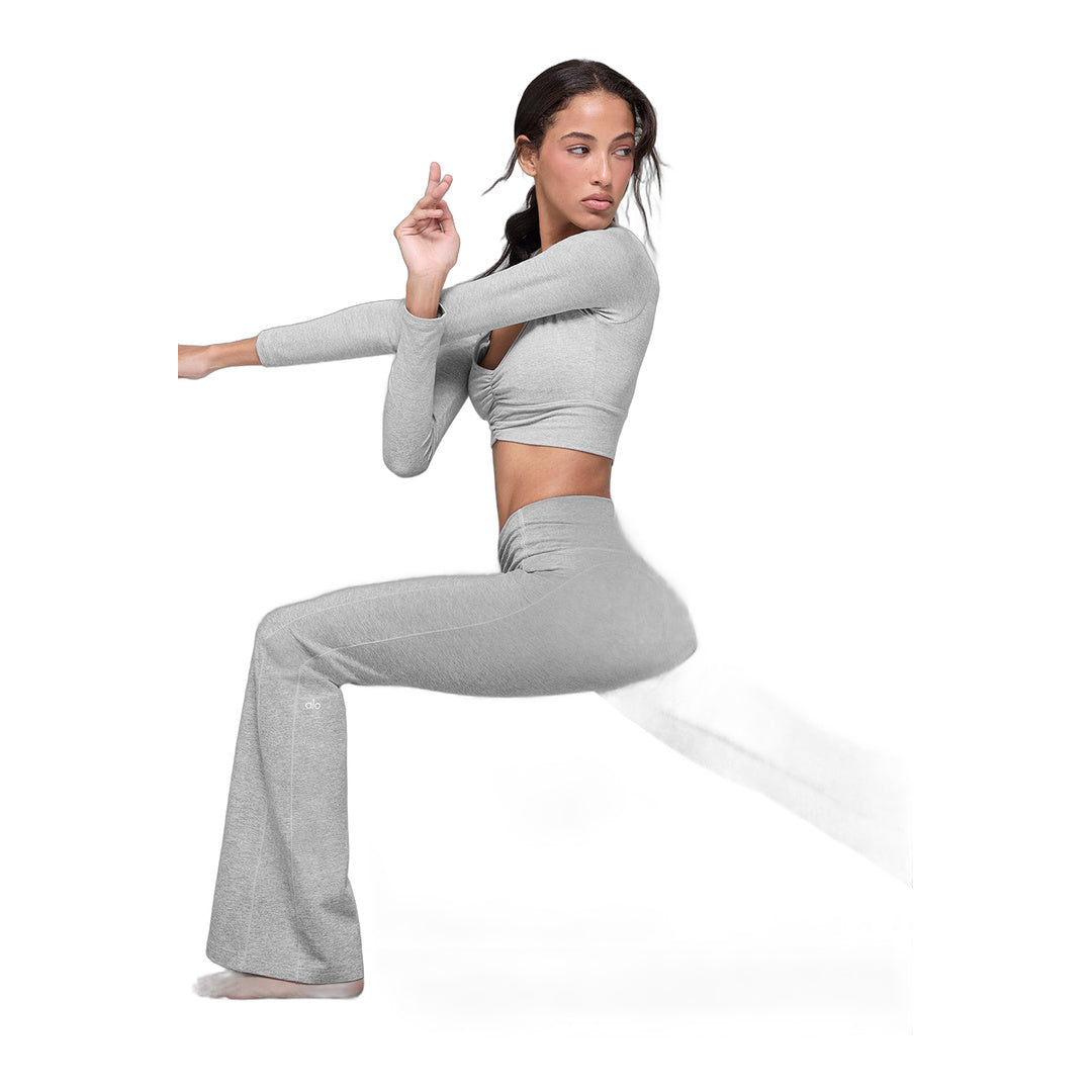 alo Alosoft Intuition High-Waist Bootcut - Athletic Heather Grey