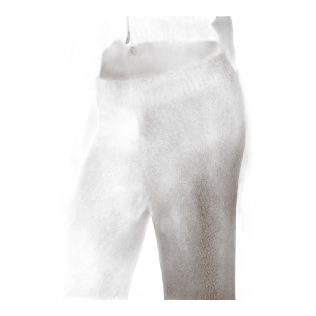 alo Wool Cashmere High-Waist New Class Wide Leg Pant - Chai Latte