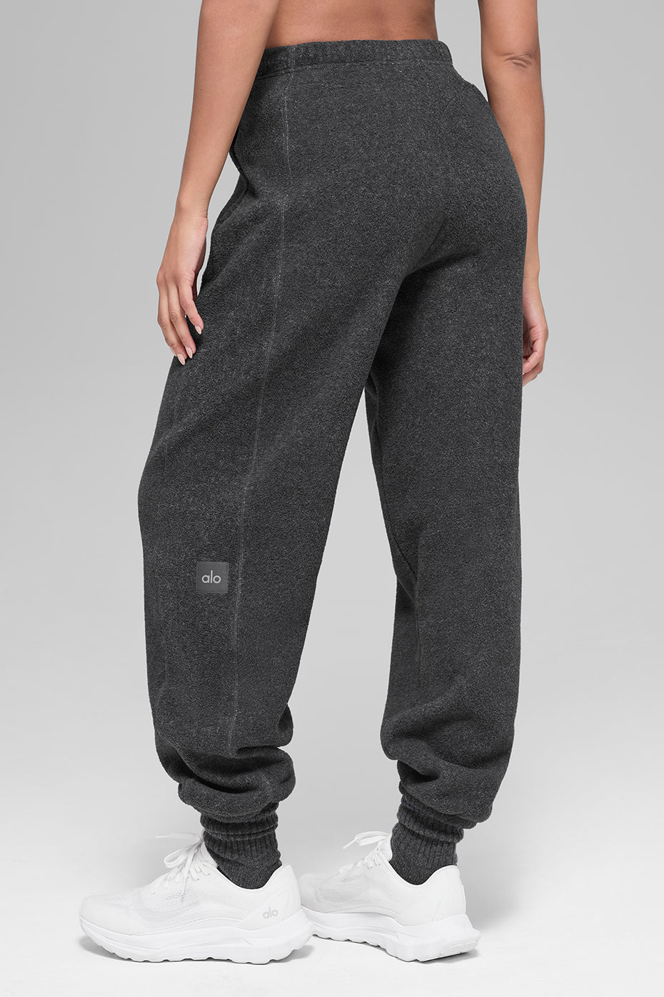 alo Polar Fleece High-Waist Retreat Jogger - Dark Heather Grey