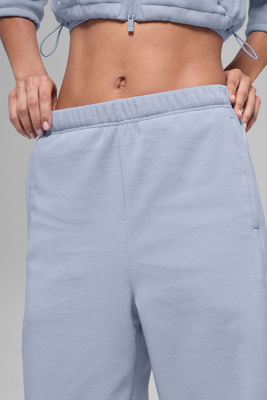 alo Polar Fleece High-Waist Retreat Jogger - Winter Frost