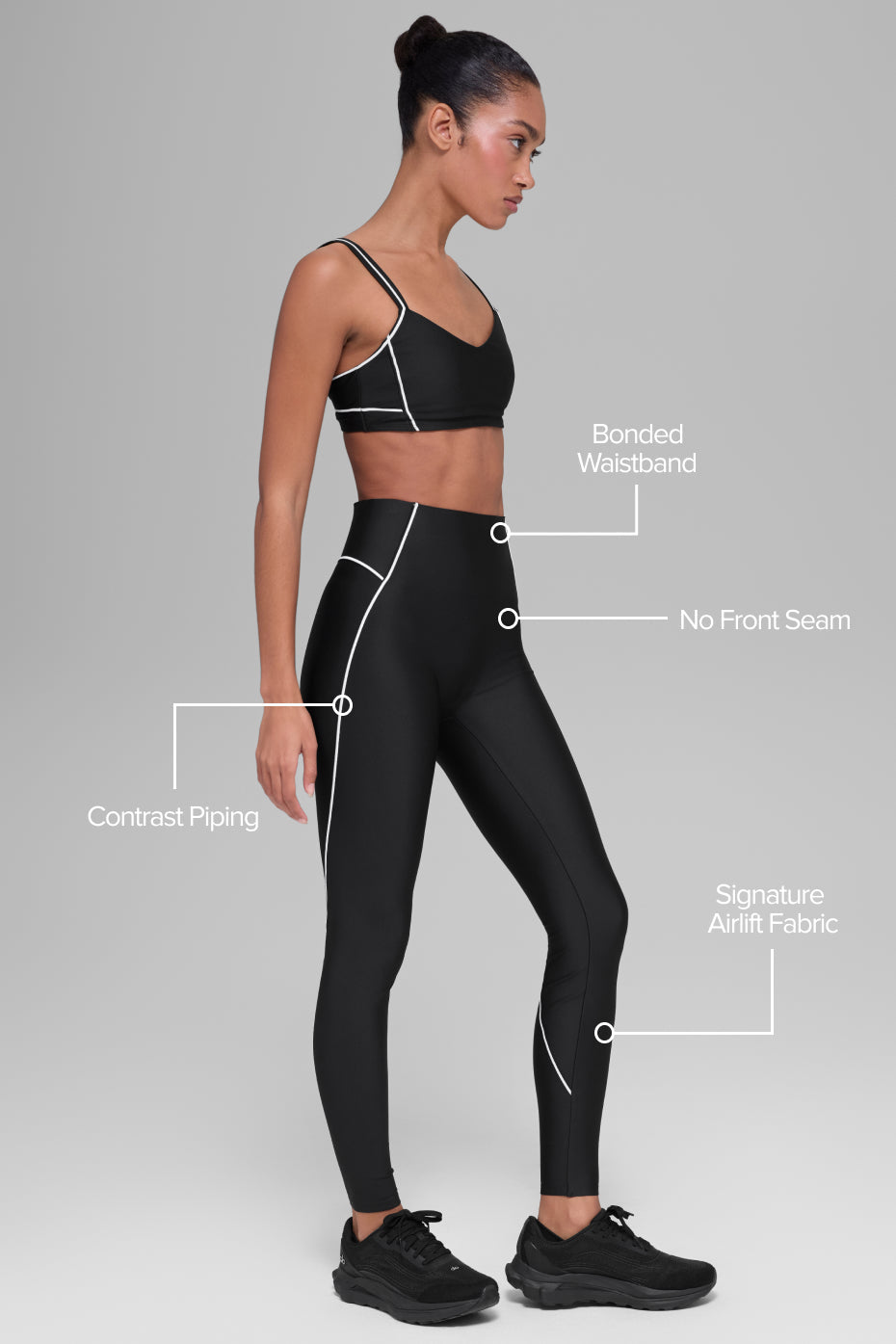 alo Airlift High-Waist Haven Legging - Black/White