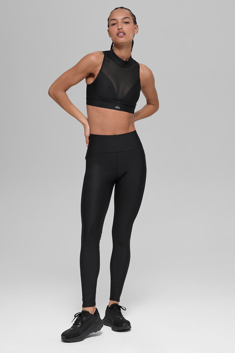 alo Airlift High-Waist Mesh Infatuation Legging - Black