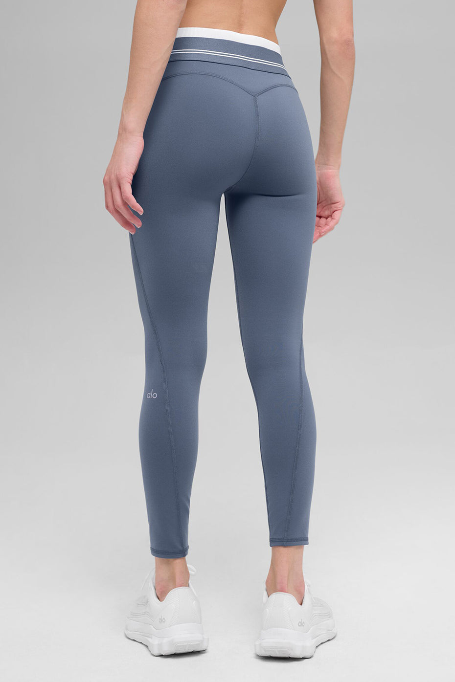 alo Airbrush High-Waist 7/8 Better Together Legging - Bluestone/White