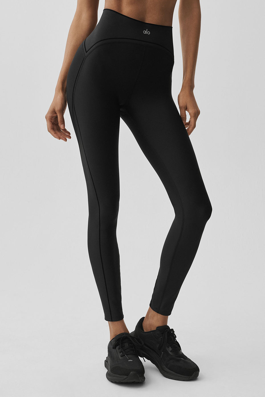 alo Airlift High-Waist Top-Notch Legging - Black