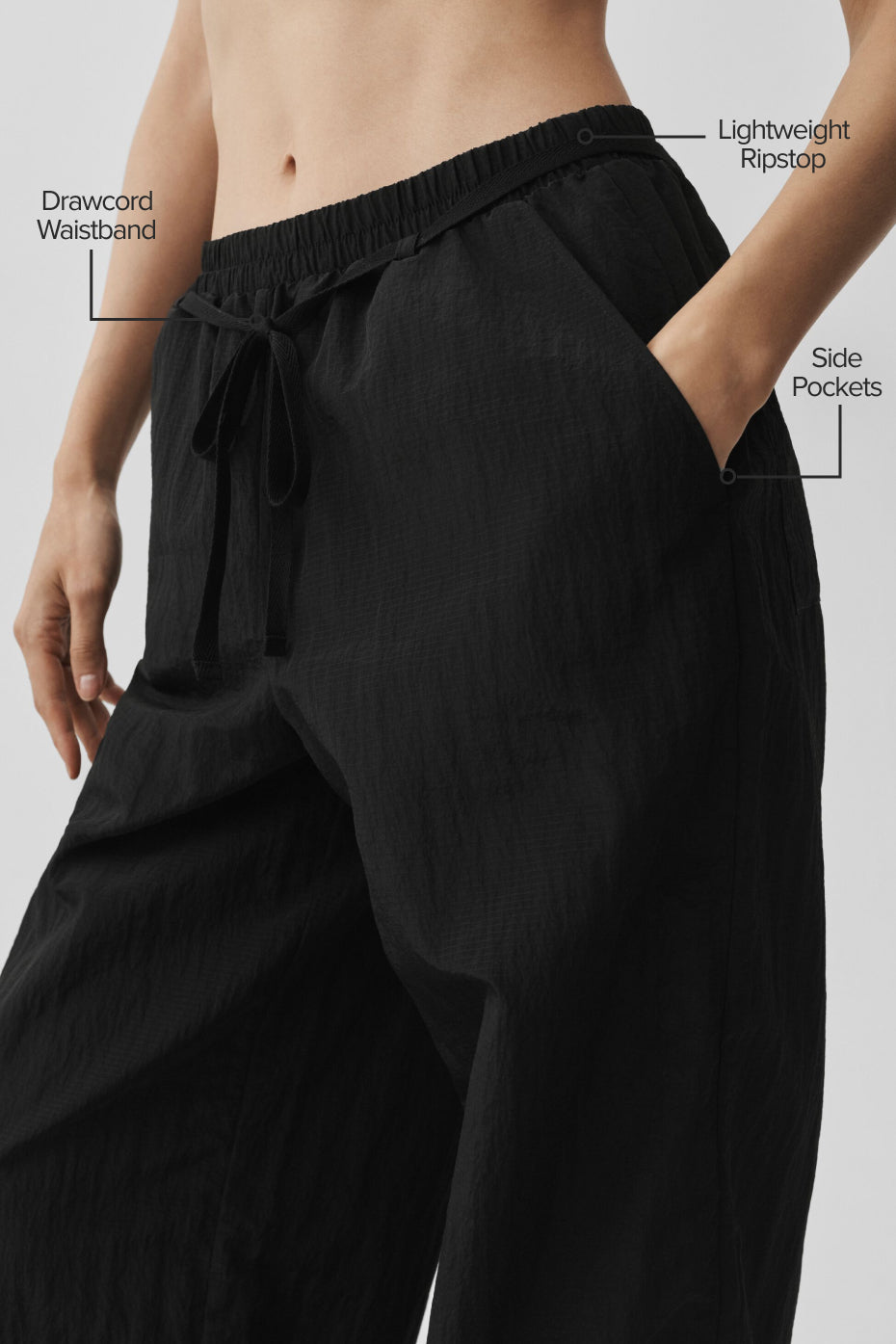 alo Ripstop Electric Straight Leg Pant - Black