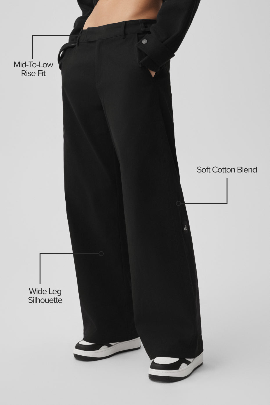 alo High Road Straight Leg Pant - Black
