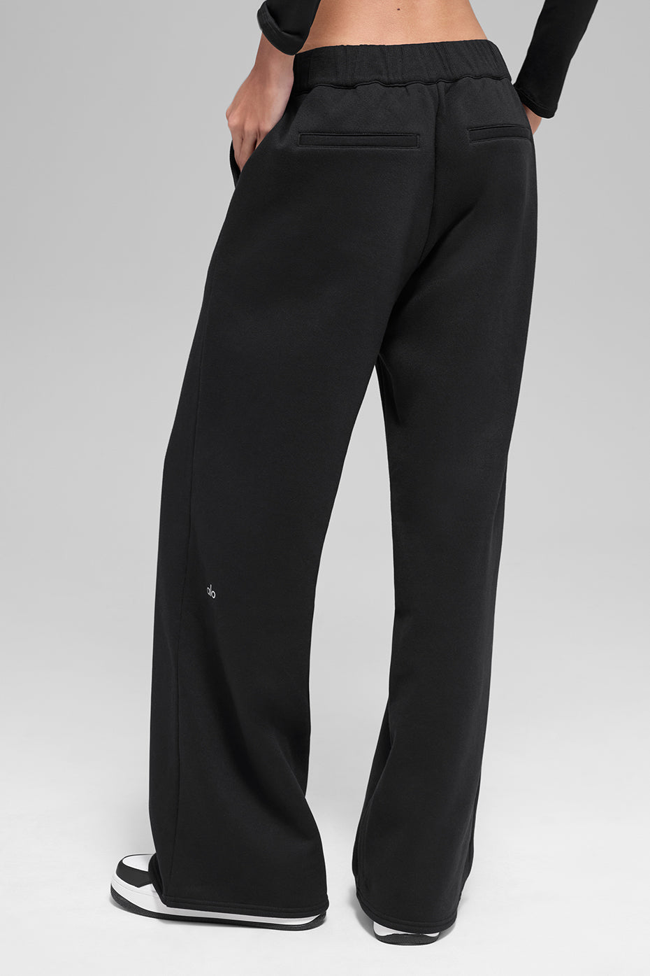 alo High-Waist Sweatpant Trouser - Black