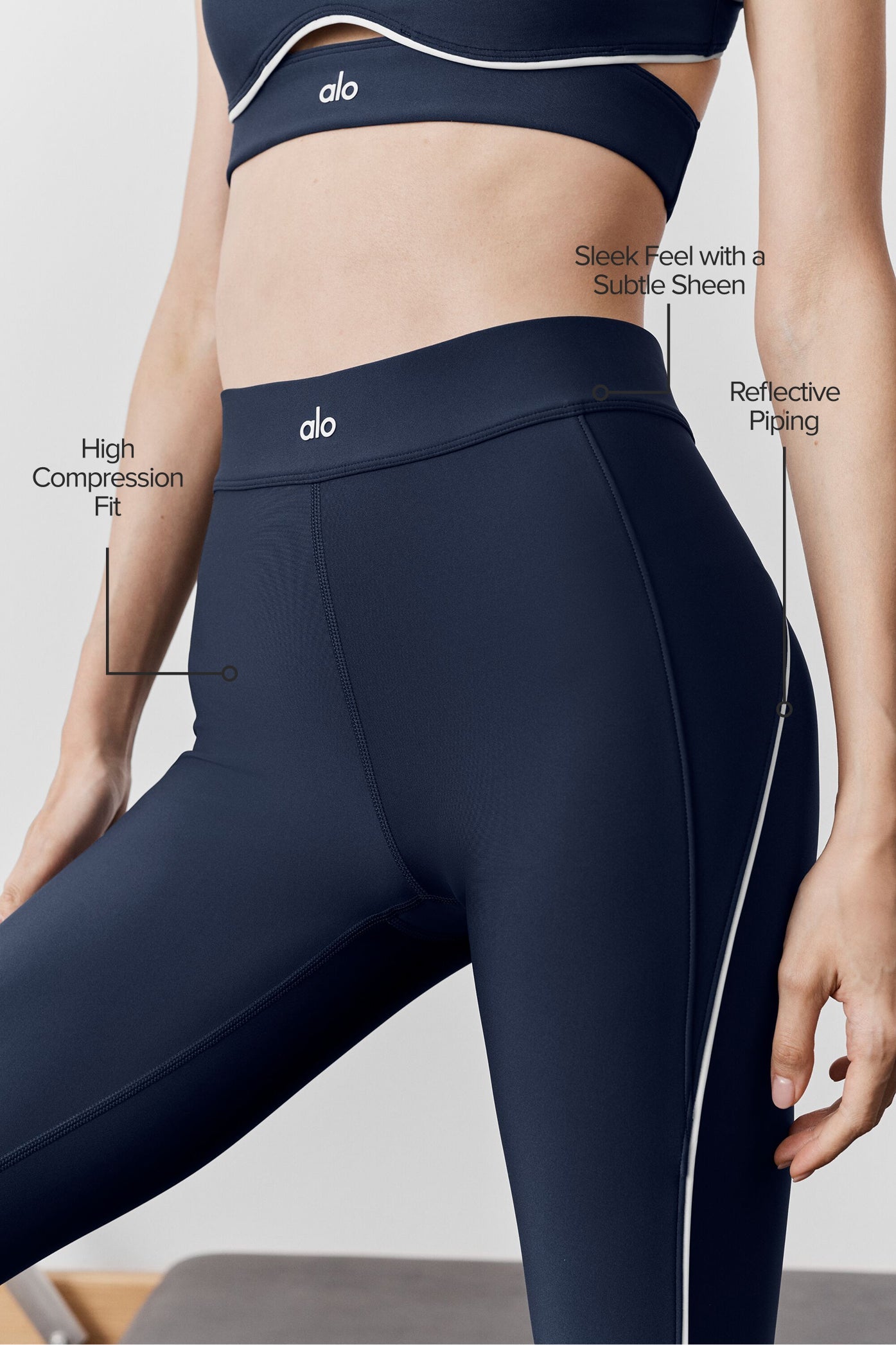 alo Airlift High-Waist 7/8 Speedwork Legging - Navy