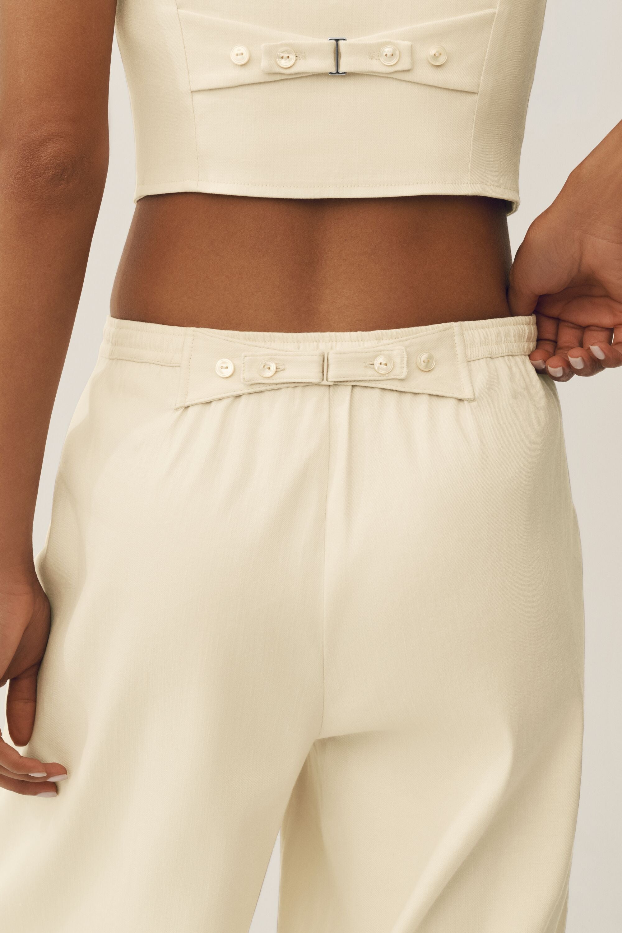 alo Linen Blend Riviera Wide Leg Pant - Sandy Beige