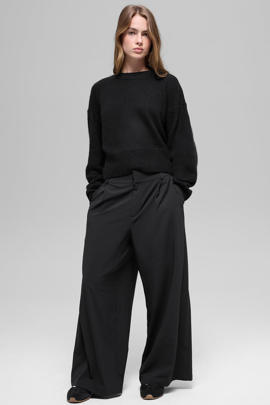 alo High-Waist Dreamscape Trouser (Short) - Black