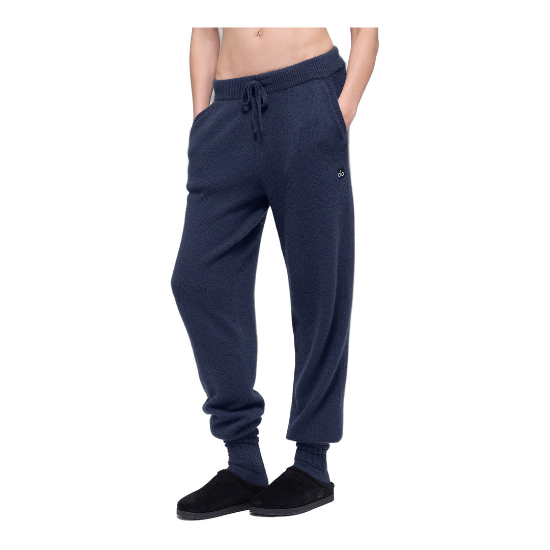 alo Wool Cashmere High-Waist New Class Jogger - Navy