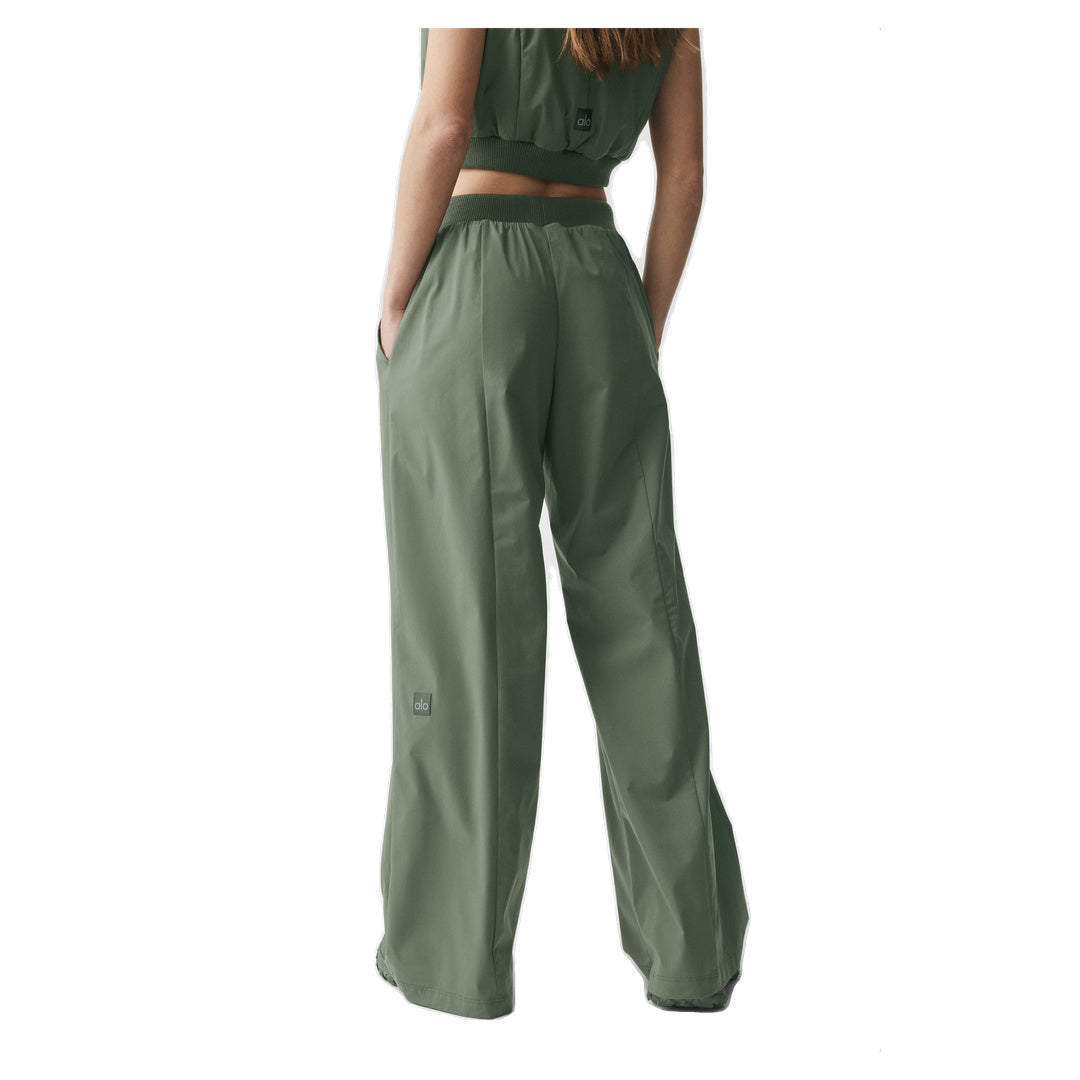 ALO High-Waist Momentum Straight Leg Pant - Bamboo Green