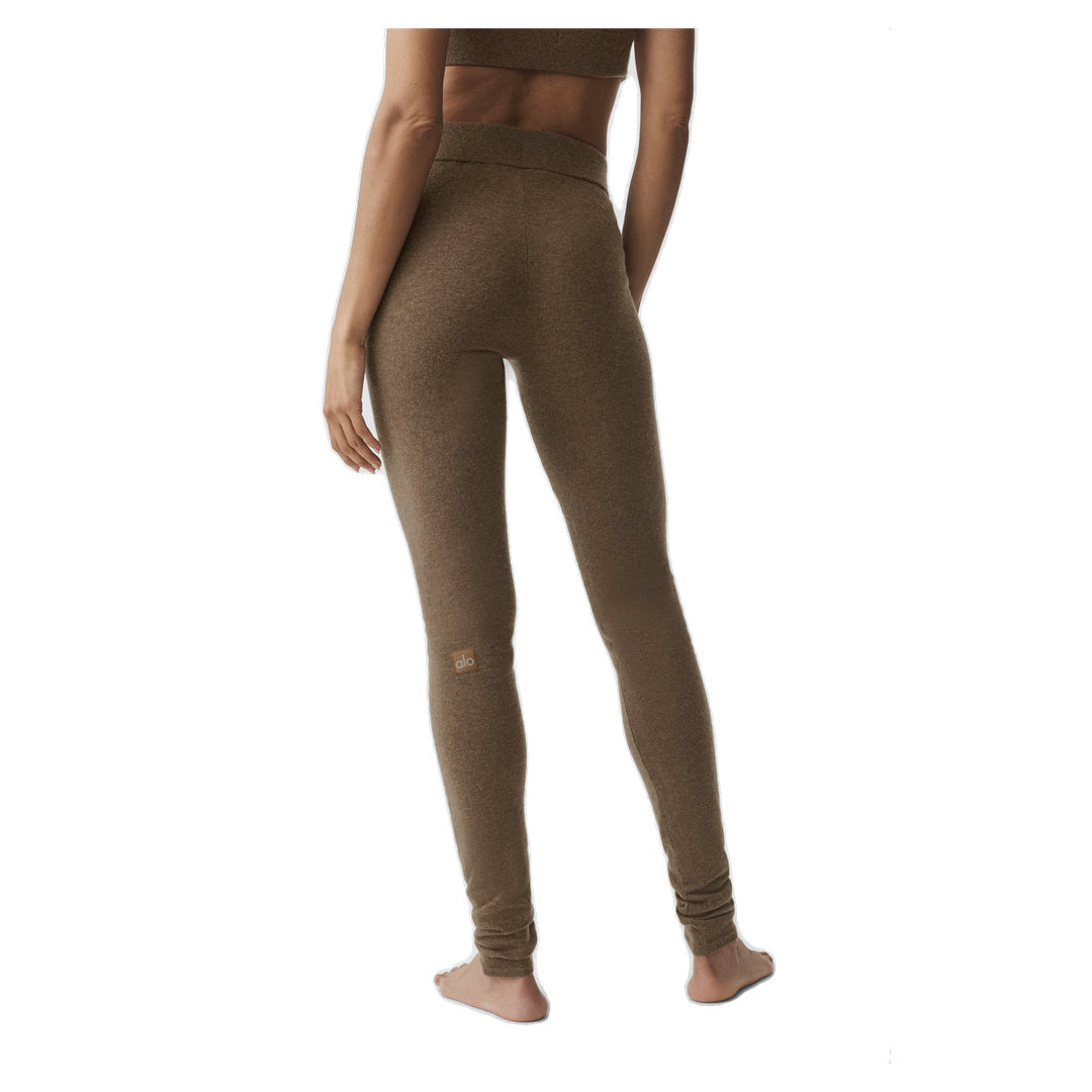 ALO Cashmere High-Waist Eternity Legging - Java Brown Heather