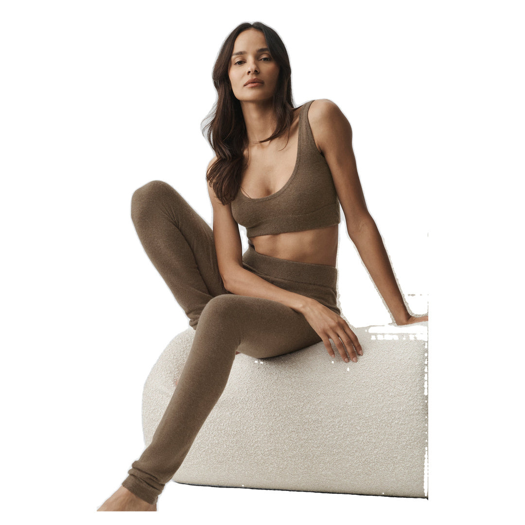 ALO Cashmere High-Waist Eternity Legging - Java Brown Heather