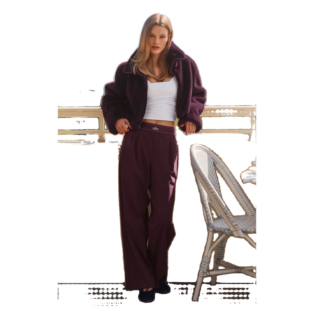 ALO Suit Up Trouser (Regular) - Rich Bordeaux