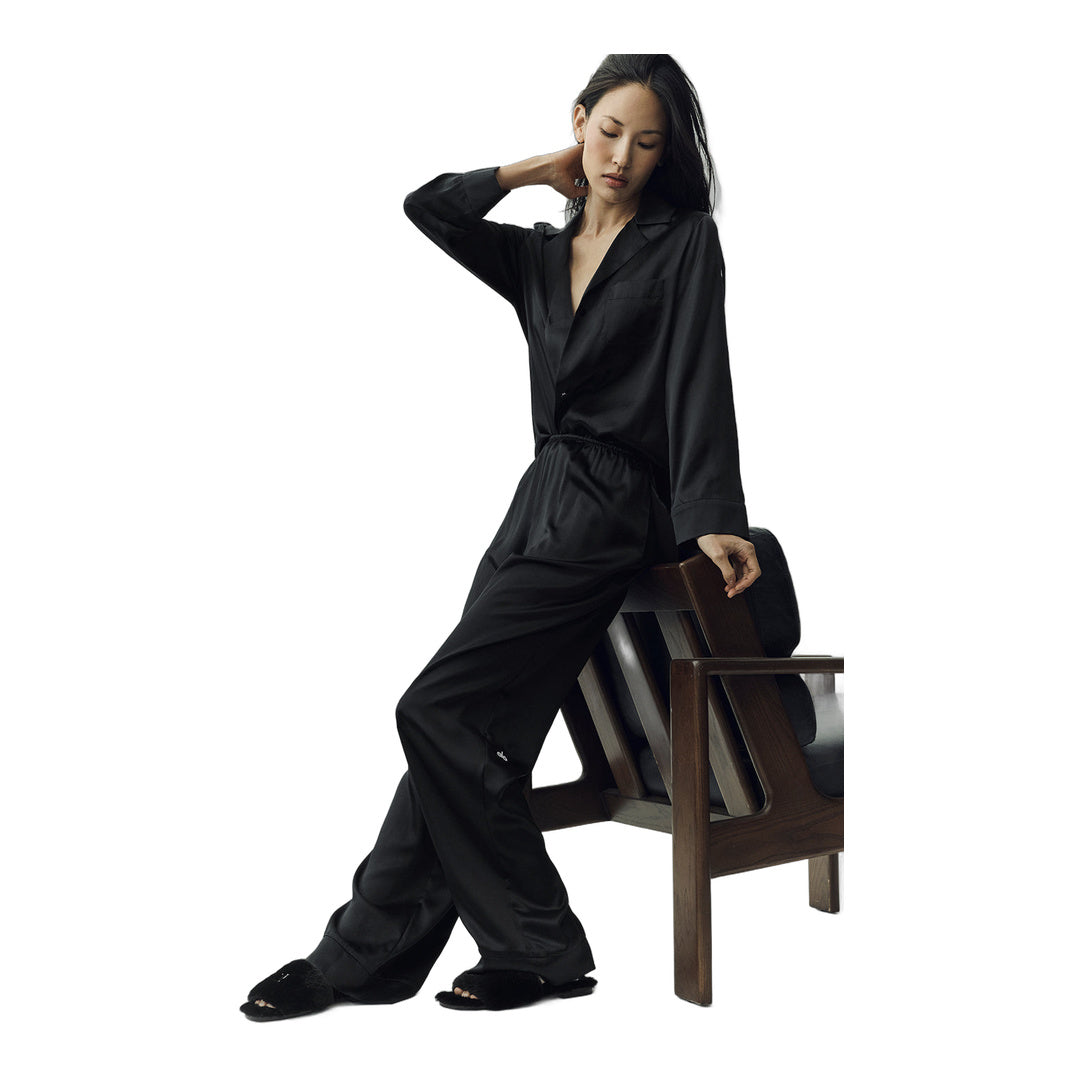 alo Silk Luminous Pant (Long) - Black