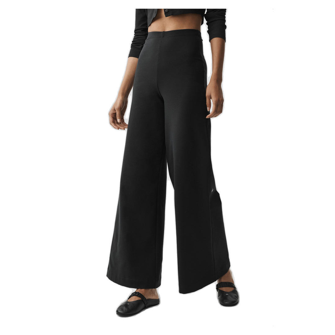 ALO Airbrush High-Waist Wide Leg Pant (Regular) - Black