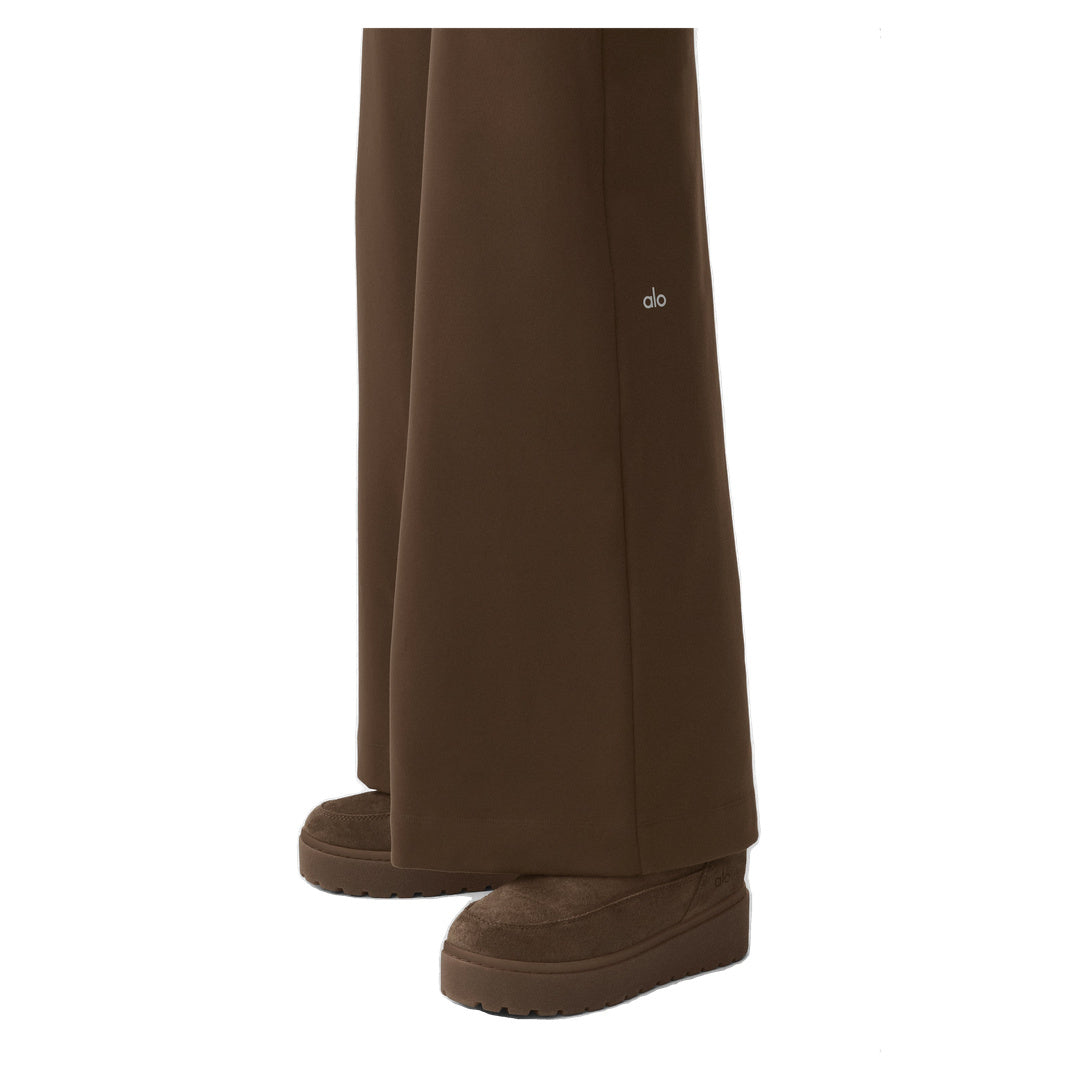 ALO Airbrush High-Waist Wide Leg Pant (Regular) - Espresso
