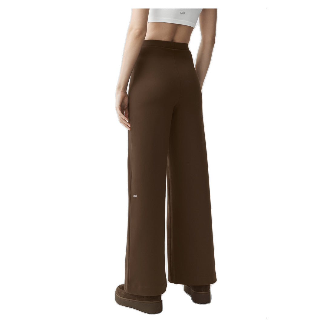 ALO Airbrush High-Waist Wide Leg Pant (Regular) - Espresso
