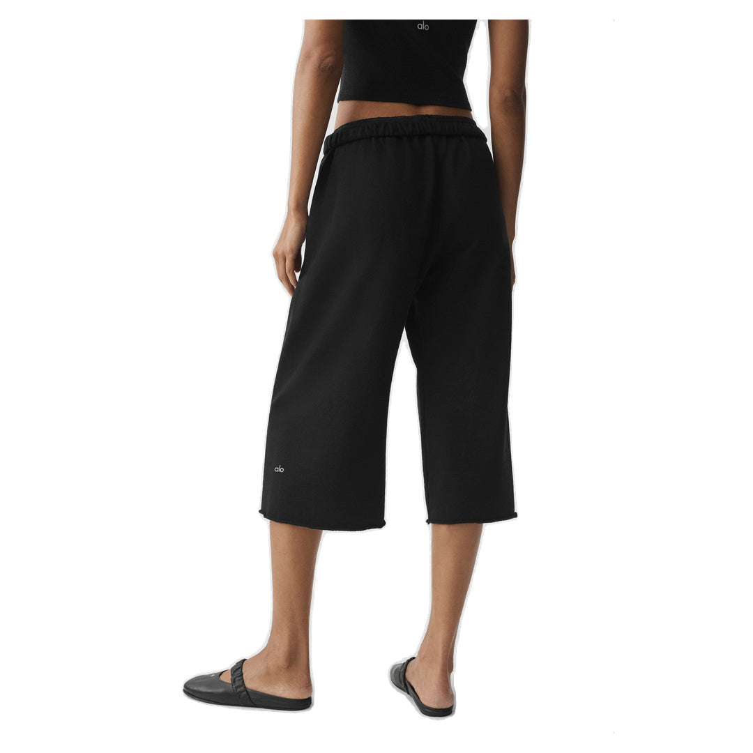 ALO Chill Cutoff Sweatpant - Black