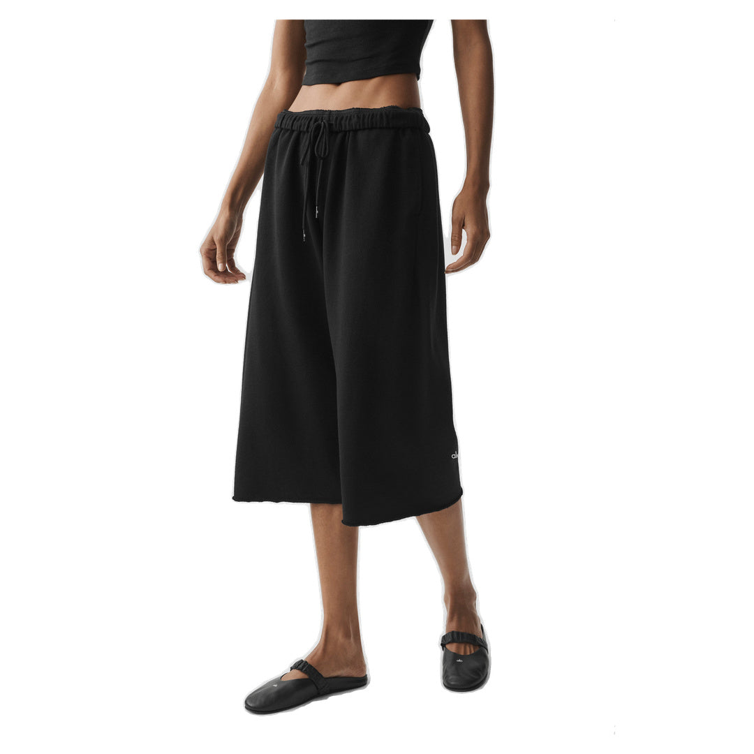 ALO Chill Cutoff Sweatpant - Black