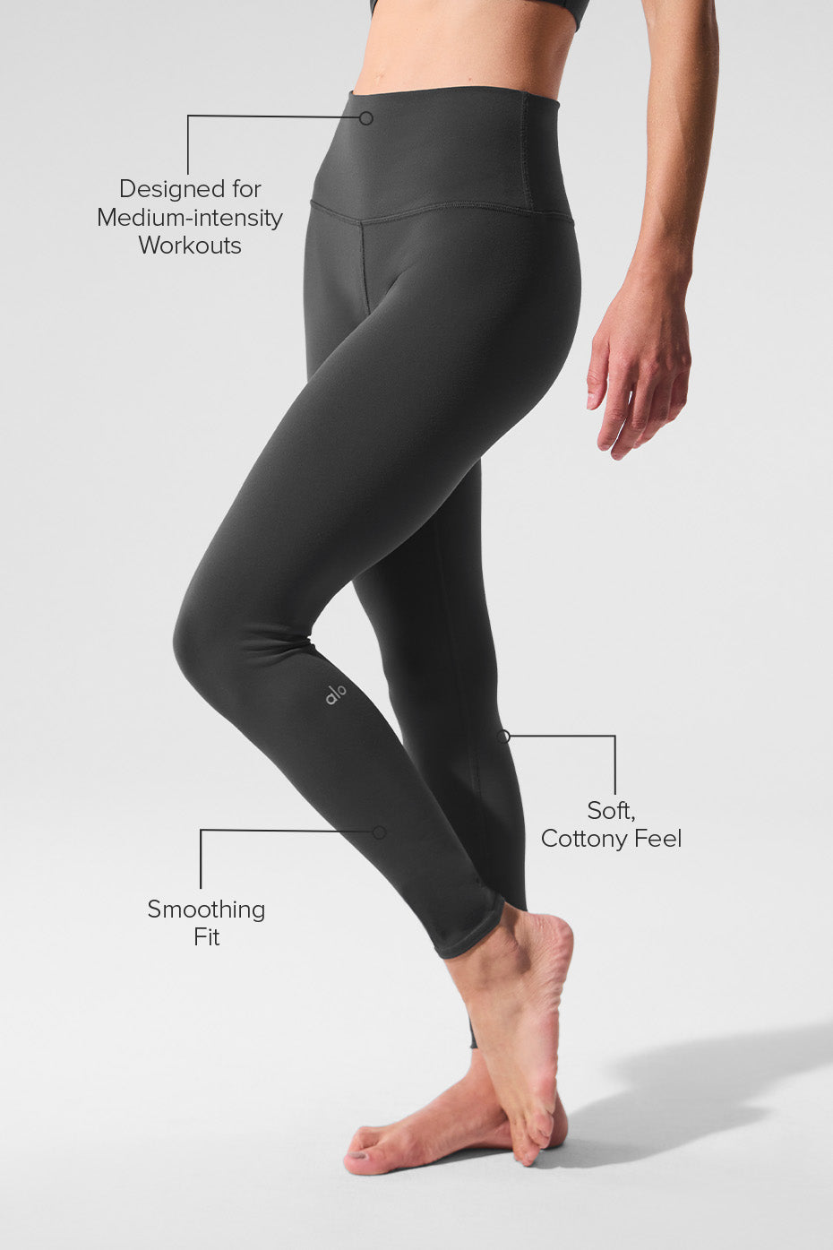 alo High-Waist Airbrush Legging - Anthracite