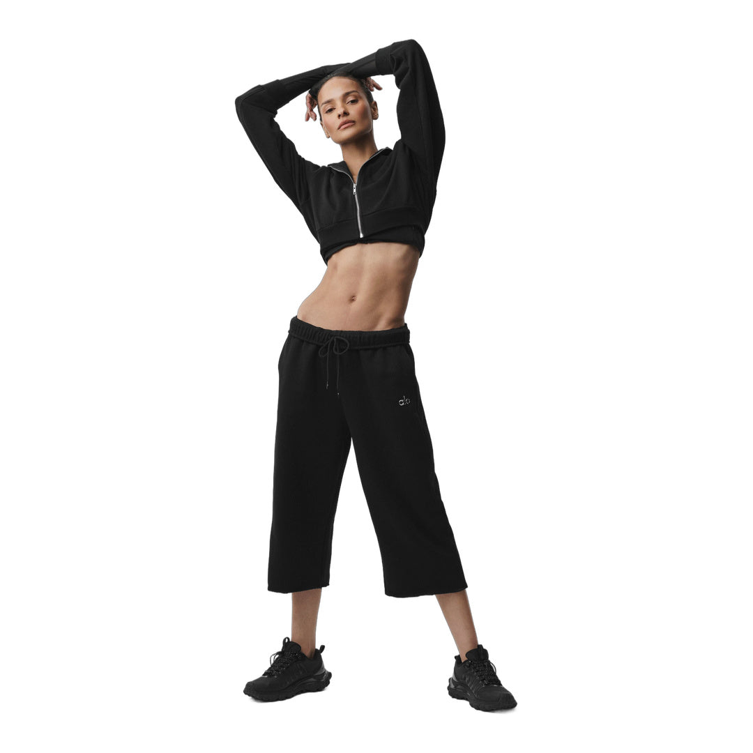 alo Accolade Cutoff Sweatpant - Black