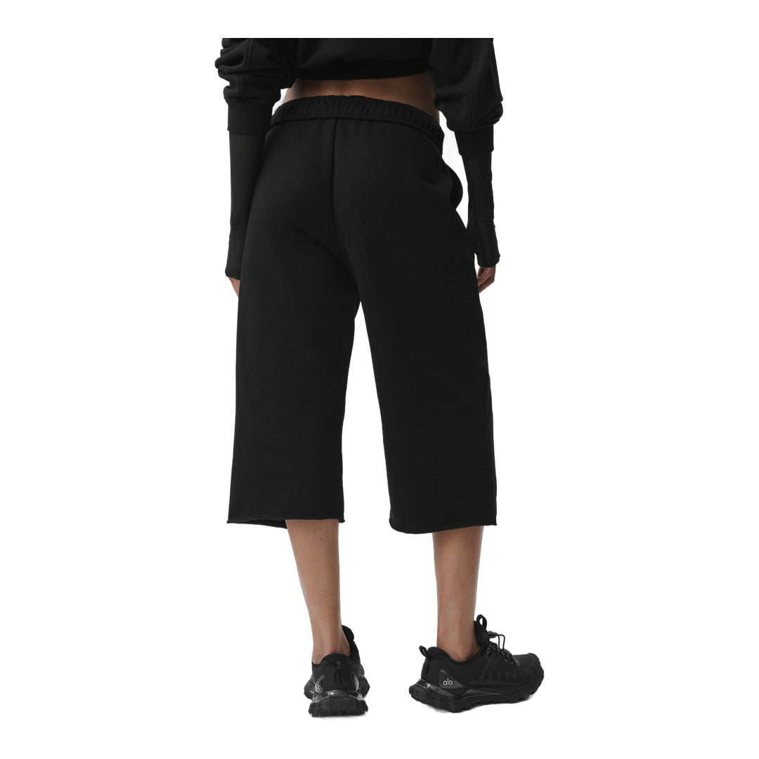 alo Accolade Cutoff Sweatpant - Black