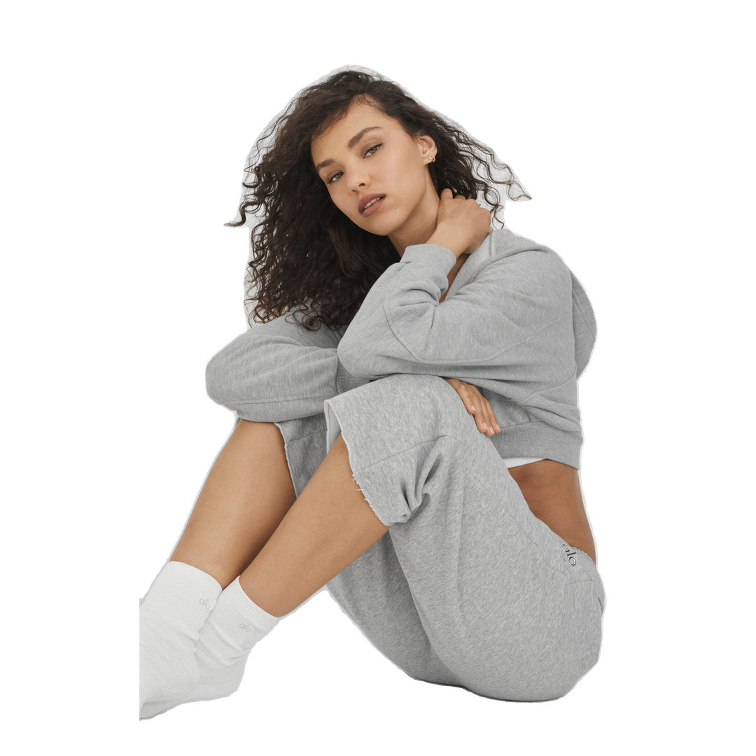 ALO Accolade Cutoff Sweatpant - Athletic Heather Grey