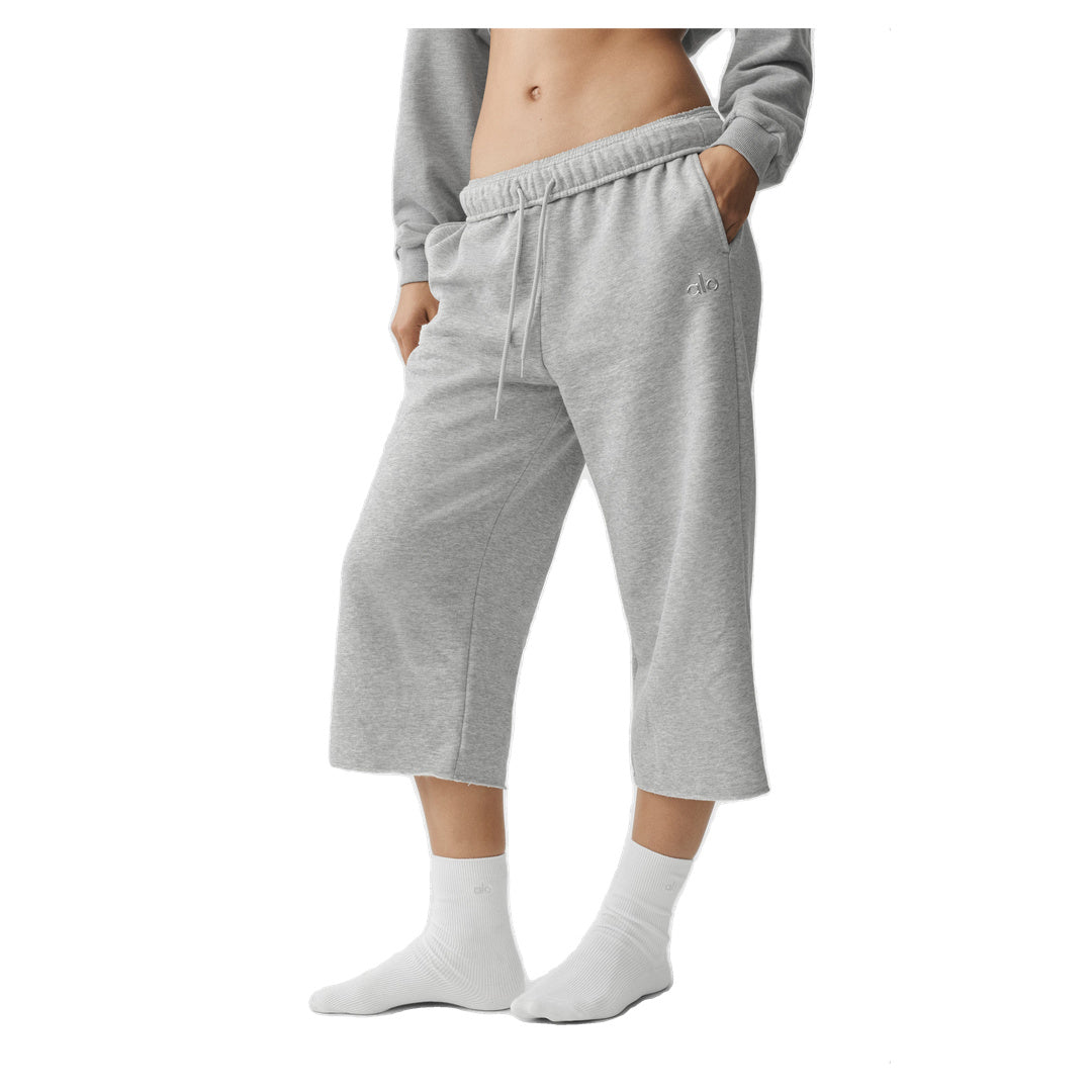 ALO Accolade Cutoff Sweatpant - Athletic Heather Grey