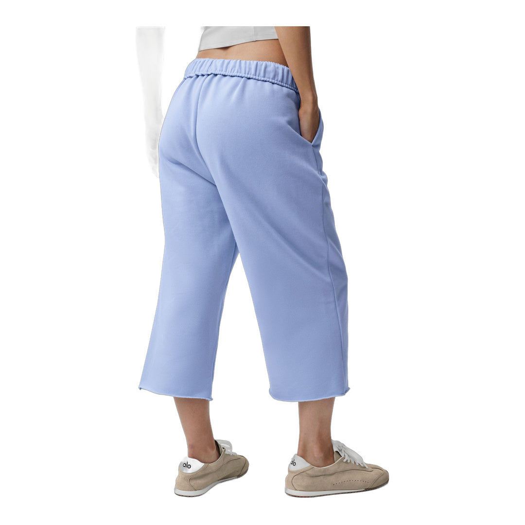 alo Accolade Cutoff Sweatpant - Light Provence Blue