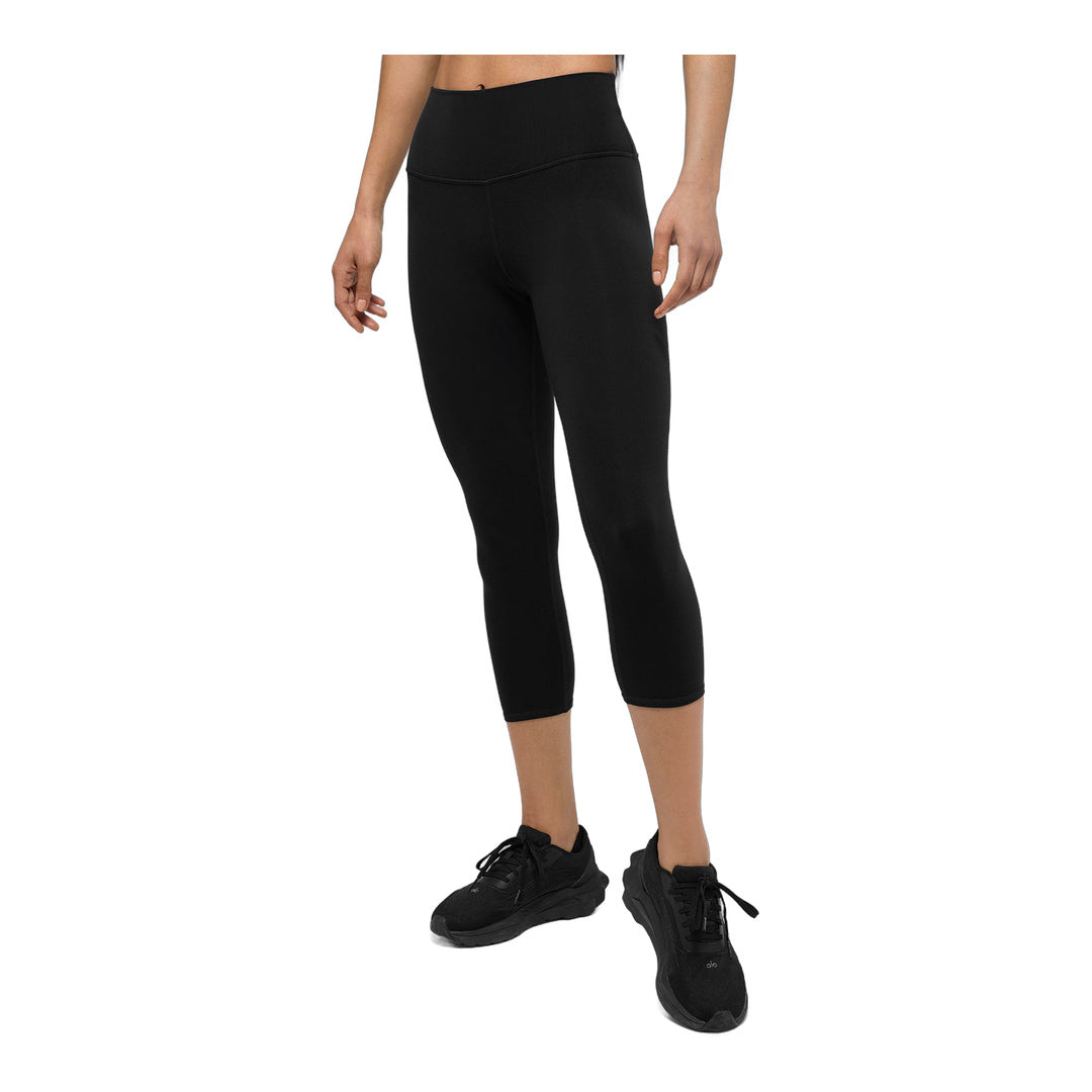 alo High-Waist Airbrush Capri - Black