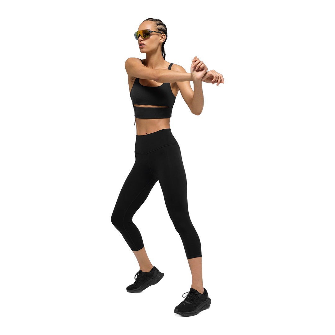 alo High-Waist Airbrush Capri - Black
