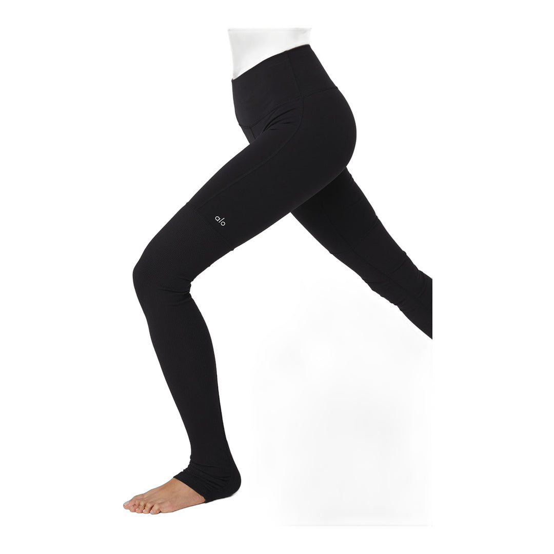 alo High-Waist Goddess Legging - Black/Black