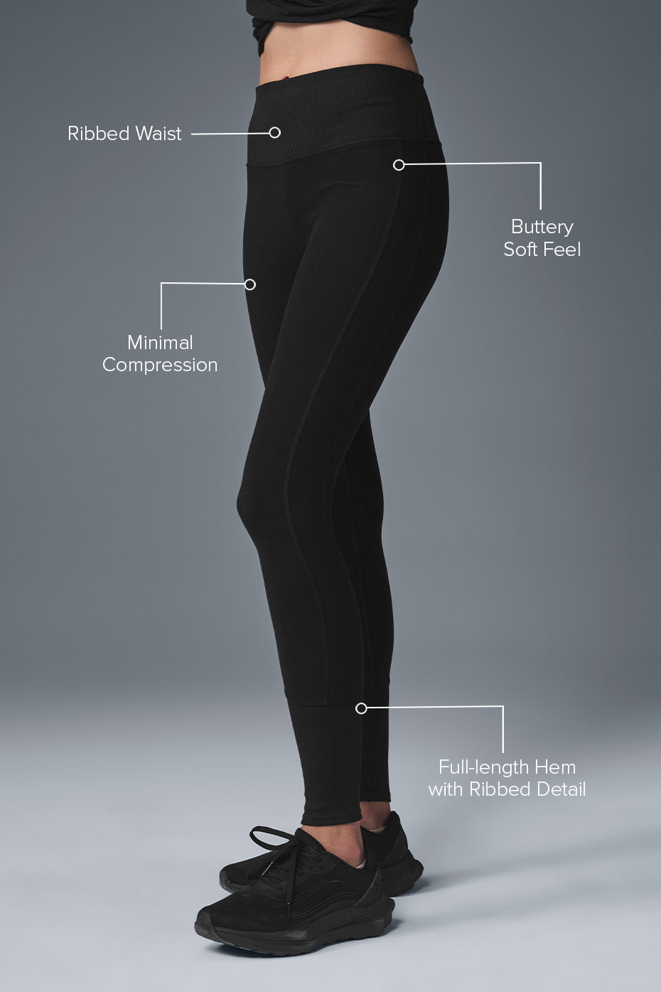 alo High-Waist Alosoft Lounge Legging - Black