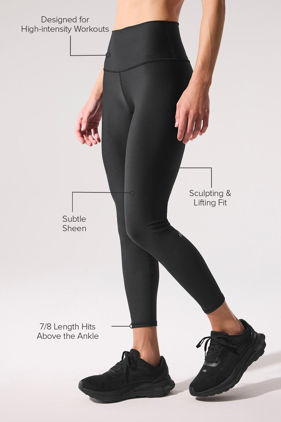 alo 7/8 High-Waist Airlift Legging - Black
