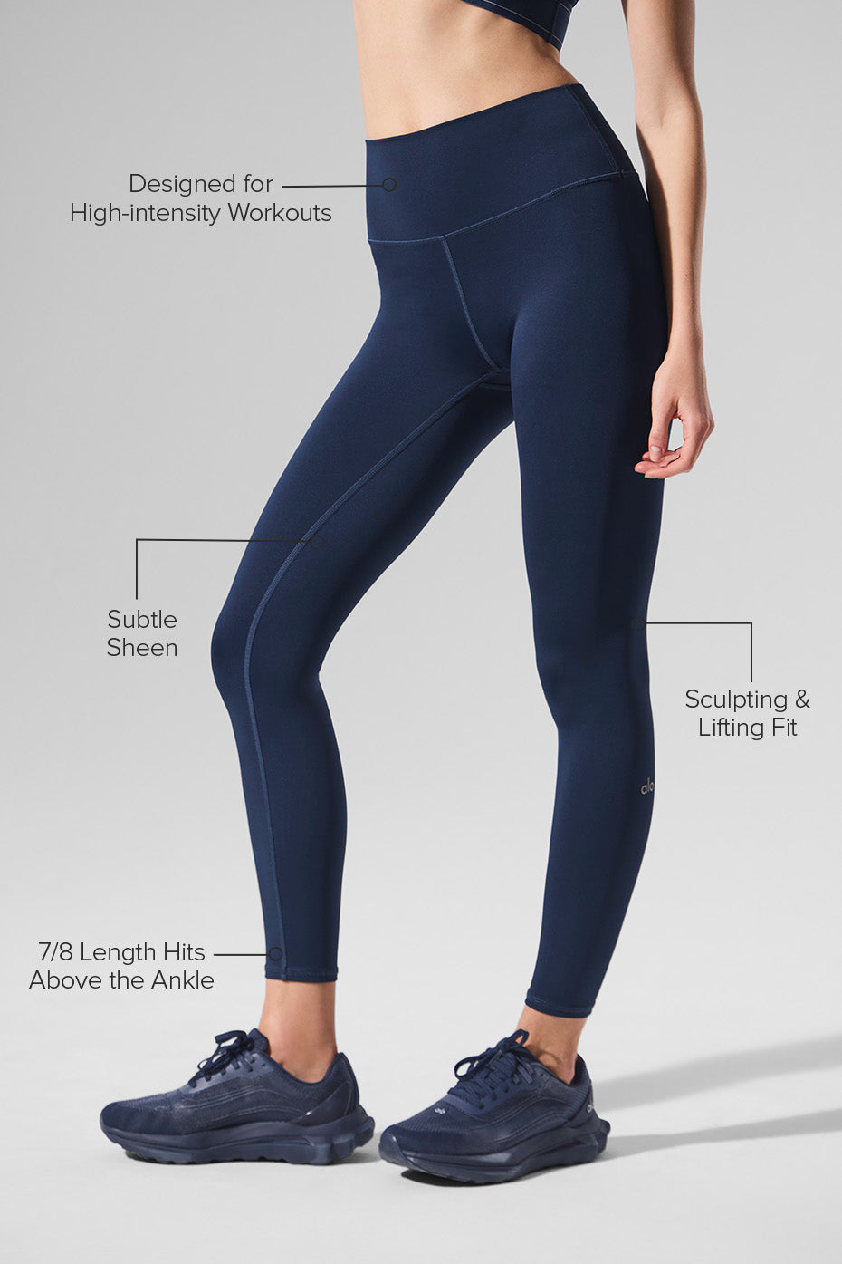 alo 7/8 High-Waist Airlift Legging - Navy