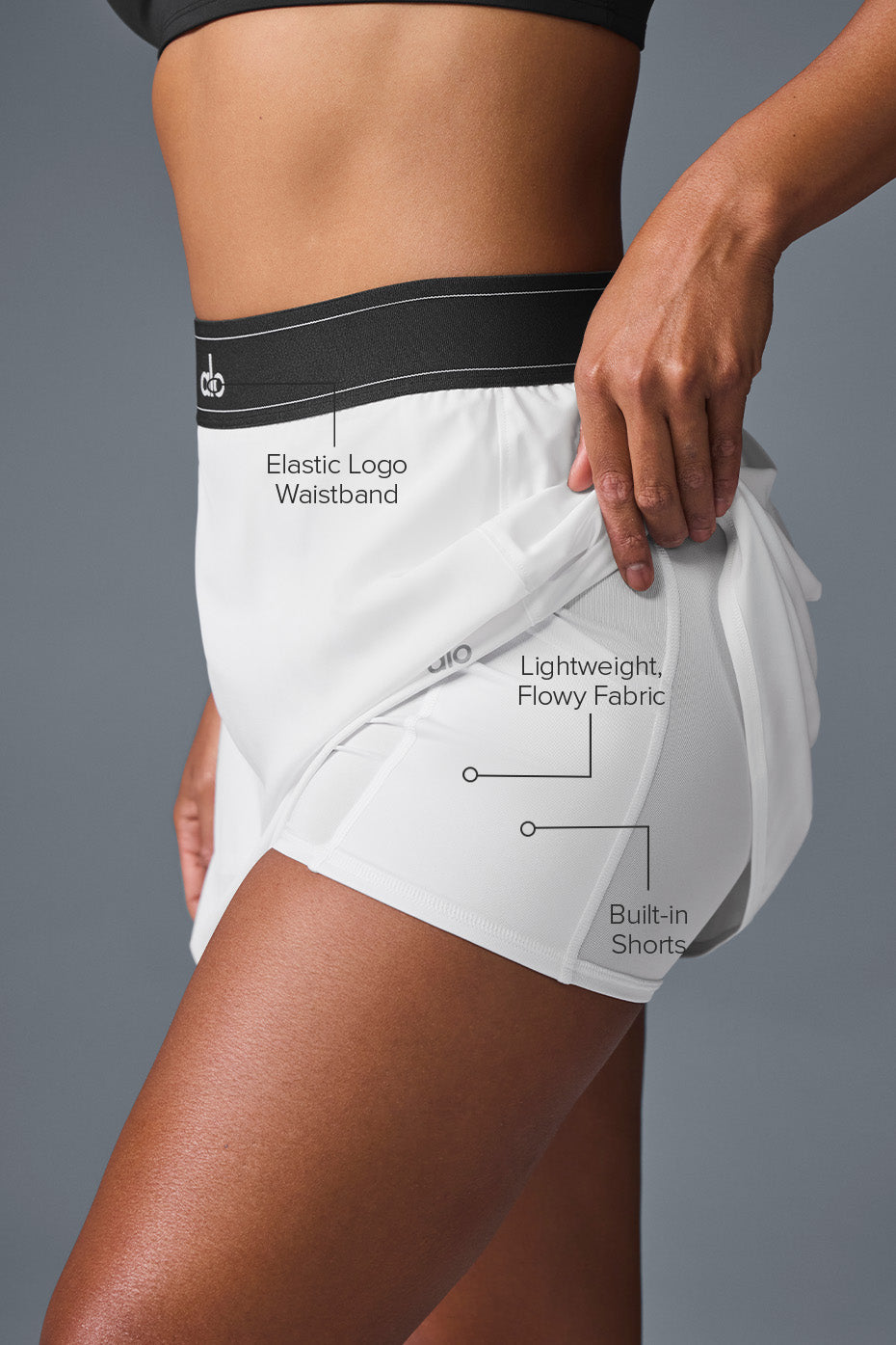 alo Match Point Tennis Skirt - White